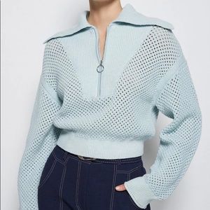 Jonathan Simkhai Ariella Sculptural Sweater (Pool) M